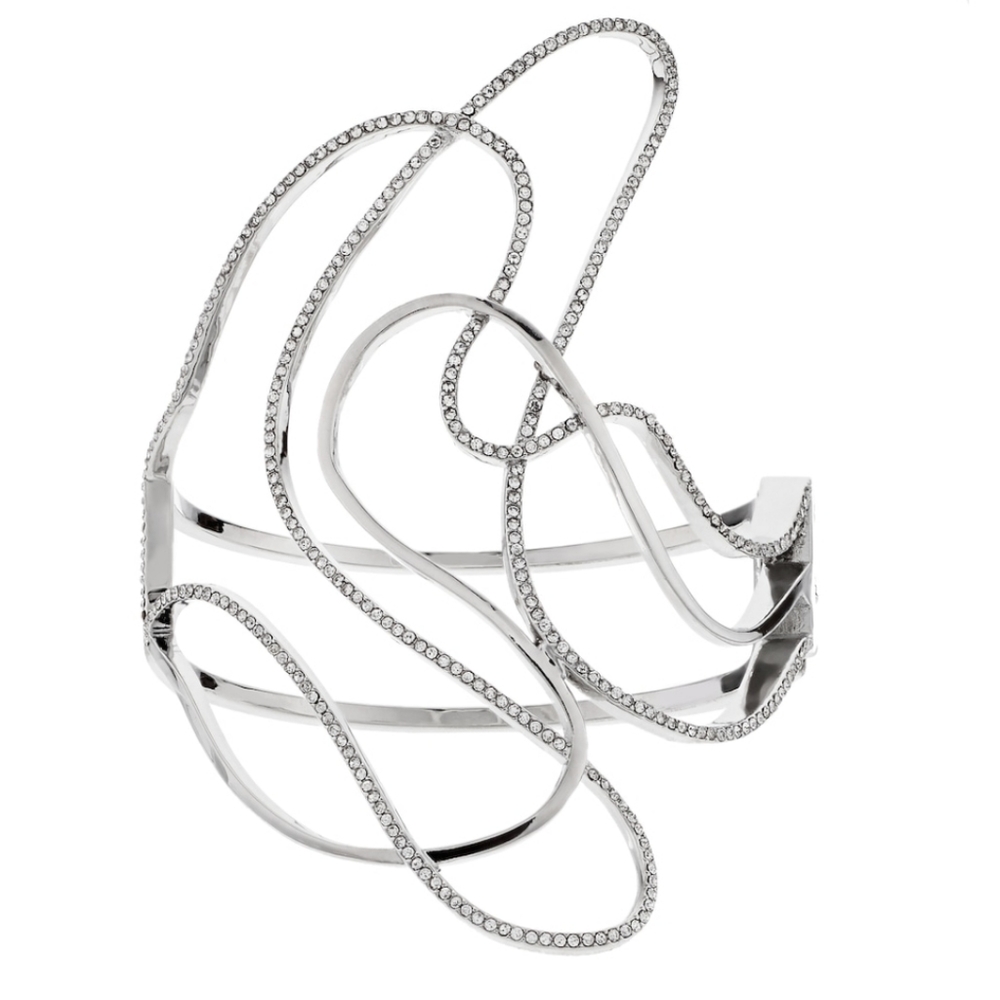 Simply Vera Vera Wang Silver Crystal Bangle